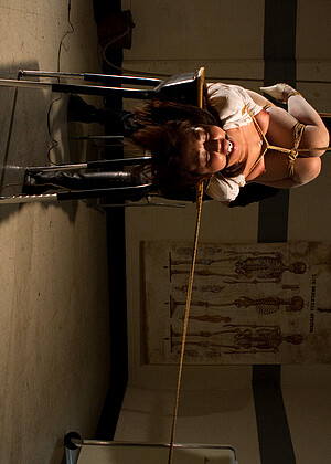 Hogtied Marica Hase Showing Asian Romani